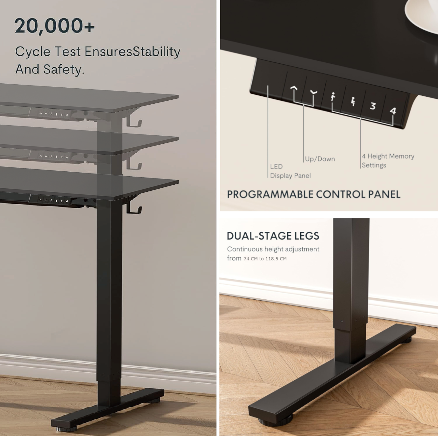FLEXISPOT USA EN1 Adjustable Desk Frame